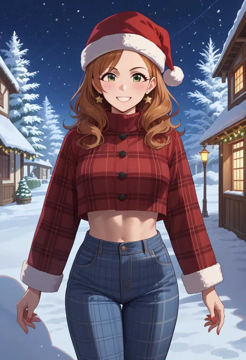 idolmaster,tada_riina,Christmas,plaid trousers  - 