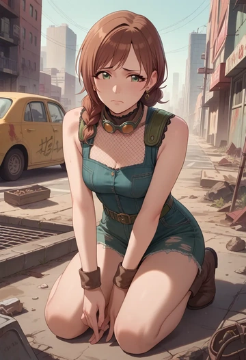 idolmaster,tada_riina,sleeveless top,bike shorts  - AI generated anime art