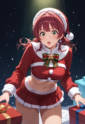 idolmaster,tada_riina,Christmas,skirt  - AI generated anime art