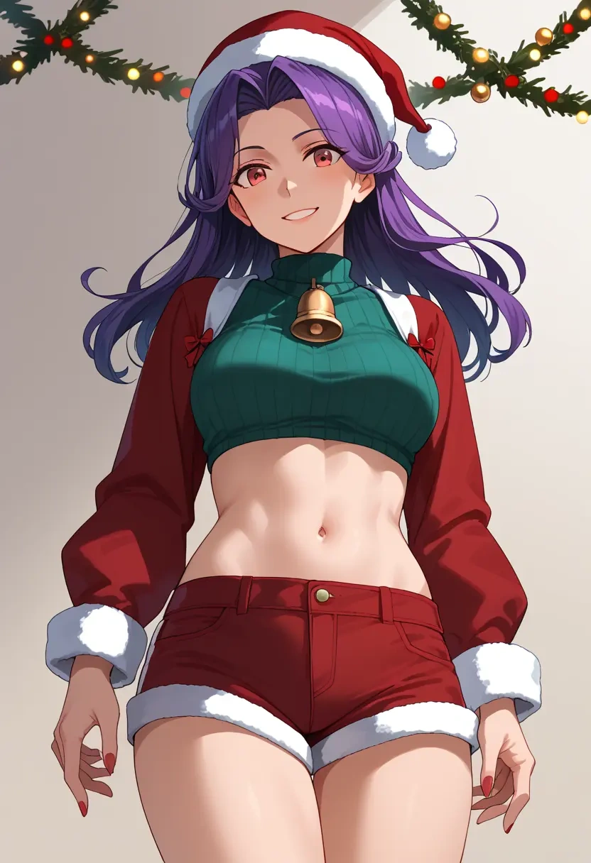 kantai_collection,taigei_(kancolle),Christmas,red velvet shorts  - 