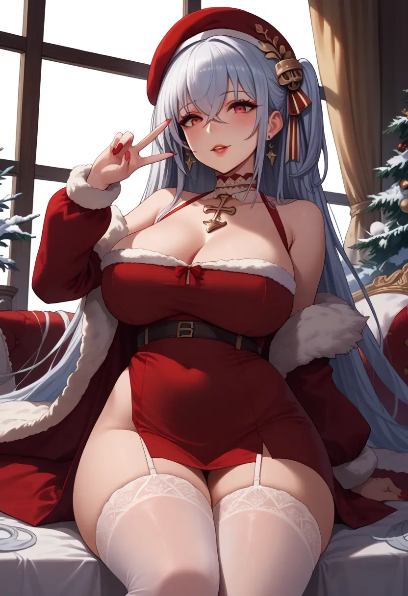 azur_lane,taihou_(azur_lane),Christmas,sexy, stockings,  - 