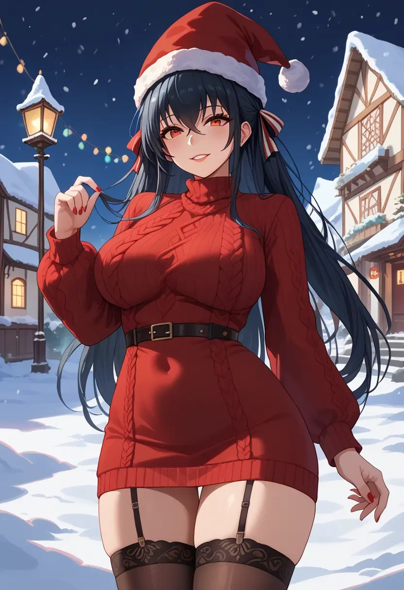 azur_lane,taihou_(azur_lane),sweater,stockings,Thigh garters  - 