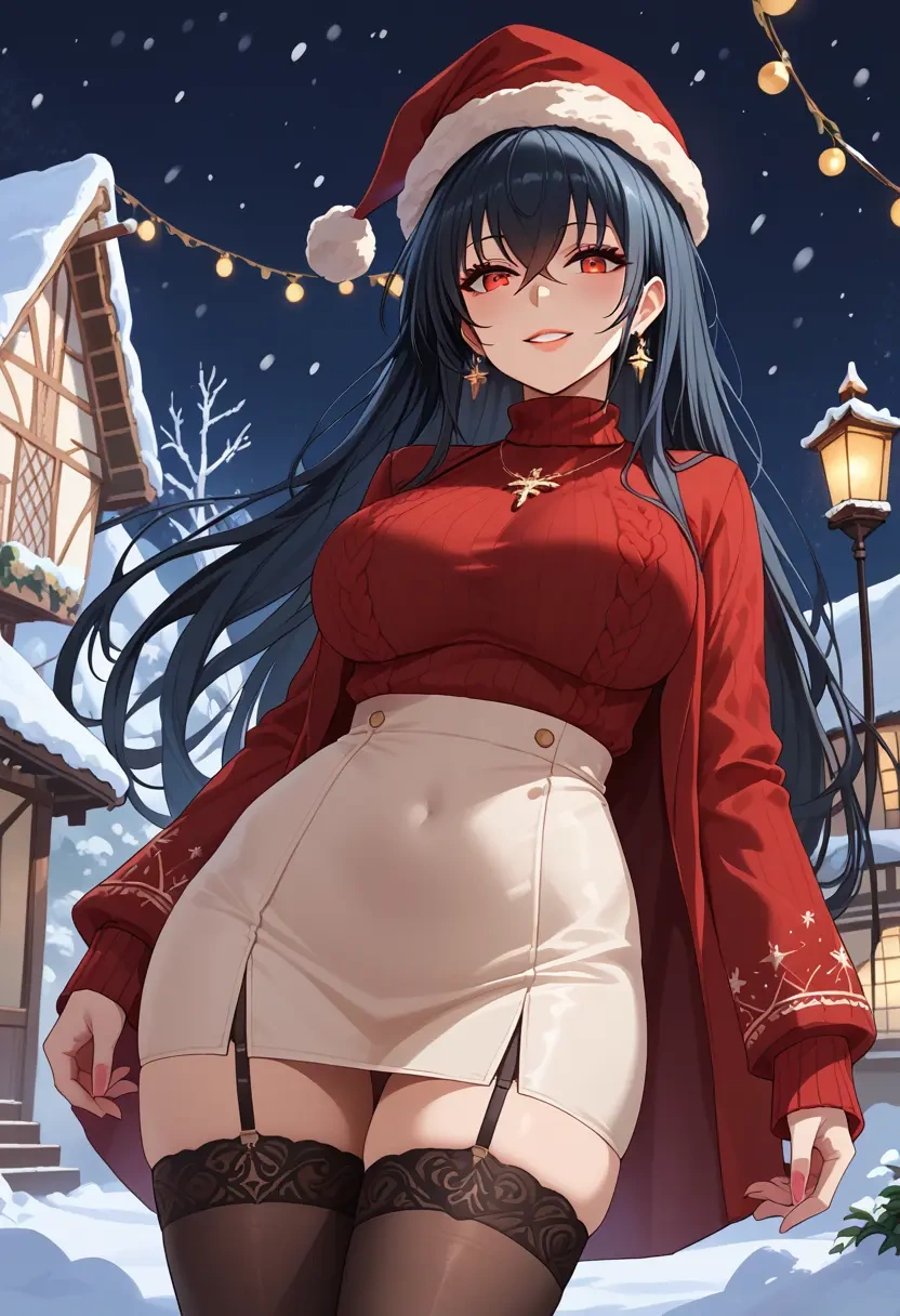 azur_lane,taihou_(azur_lane),sweater,stockings,Thigh garters  - 