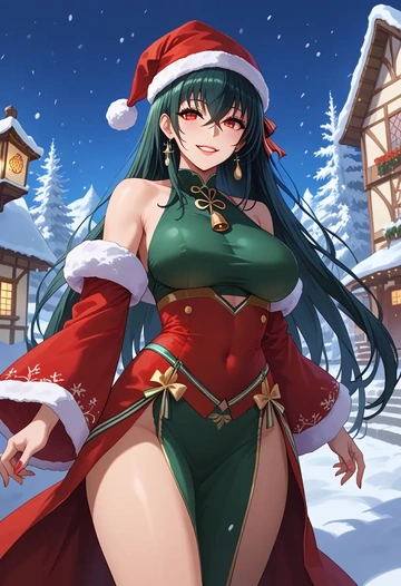 azur_lane,taihou_(azur_lane),Christmas,dress  - AI generated anime art