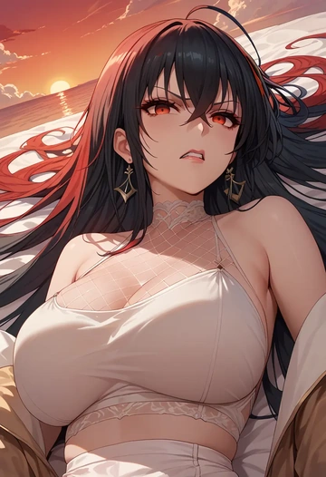 azur_lane,taihou_(azur_lane),sleeveless top,bike shorts  - AI generated anime art