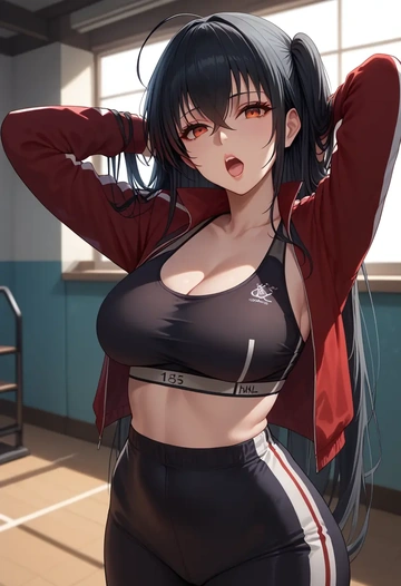 azur_lane,taihou_(azur_lane),athletic,track suit  - AI generated anime art