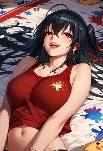 azur_lane,taihou_(azur_lane),abstract graffiti tank,dolphin shorts  - AI generated anime art