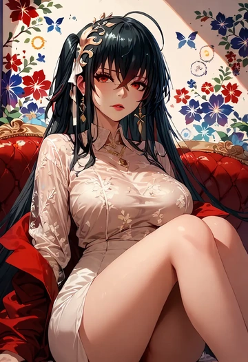 azur_lane,taihou_(azur_lane),silk graffiti shirt,dolphin shorts  - AI generated anime art