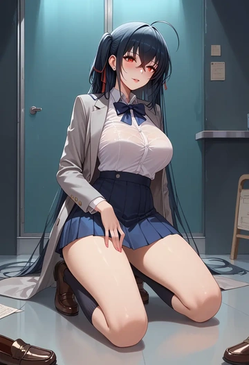 azur_lane,taihou_(azur_lane),winter,student uniform,blazer  - AI generated anime art