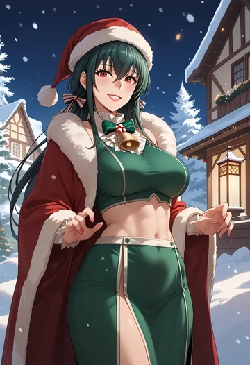 kantai_collection,taihou_(kancolle),Christmas,dress  - AI generated anime art