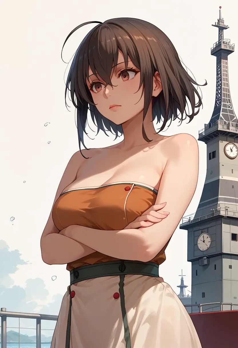 kantai_collection,taihou_(kancolle),tube top,jogger shorts  - 