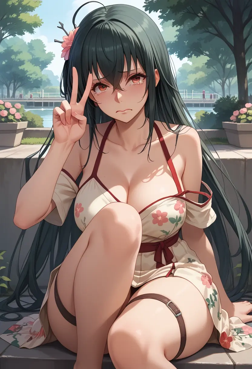 kantai_collection,taihou_(kancolle),silk slip dress,floral prints  - 