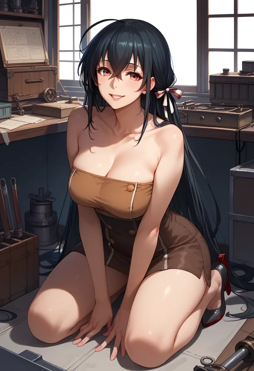 kantai_collection,taihou_(kancolle),tube top,jogger shorts  - 