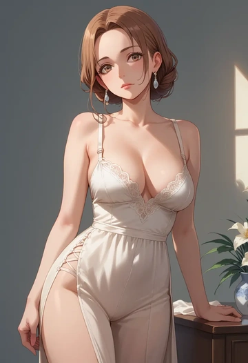 k_on,tainaka_ritsu,silk slip dress  - AI generated anime art