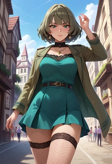 idolmaster,takagaki_kaede,mini skirt, stockings  - AI generated anime art