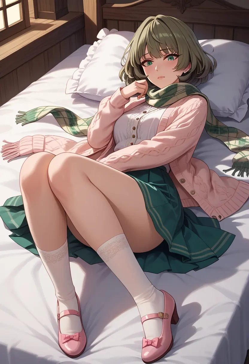 idolmaster,takagaki_kaede,spring,student uniform,light cardigan  - 