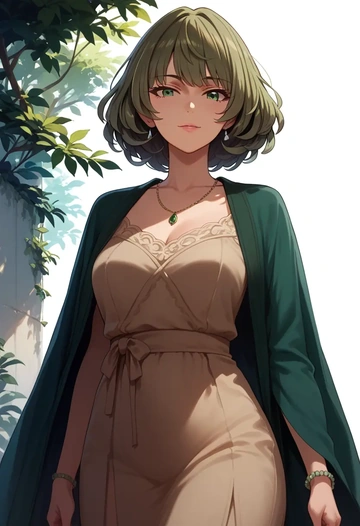 idolmaster,takagaki_kaede,graphic tee,dolphin shorts  - AI generated anime art