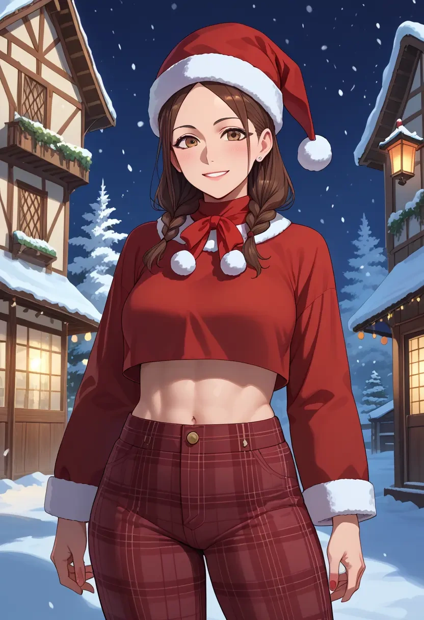 karakai_jouzu_no_takagi_san,takagi_san,Christmas,plaid trousers  - 