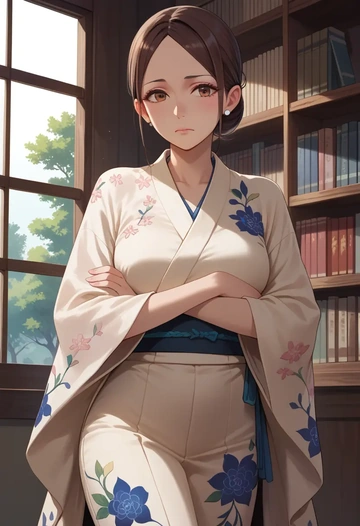 karakai_jouzu_no_takagi_san,takagi_san,kimono,silk,wide-leg trousers  - AI generated anime art