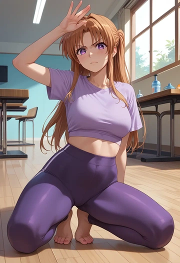 lyrical_nanoha,takamachi_nanoha,yaga pants  - AI generated anime art