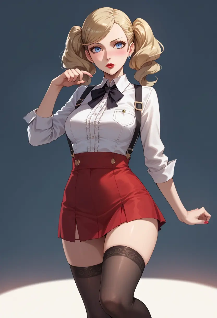 persona,takamaki_anne,secretary,stockings  - 