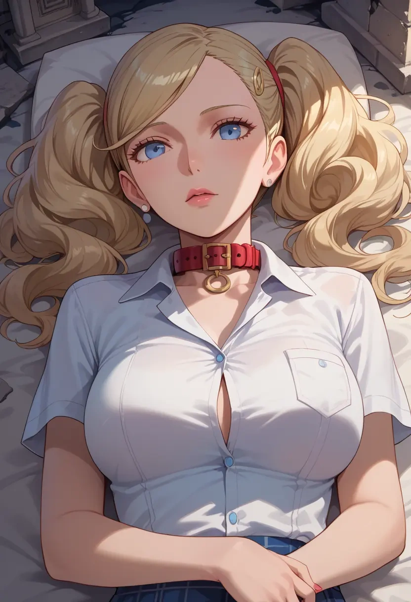 persona,takamaki_anne,polo shirt,tennis skirt  - 