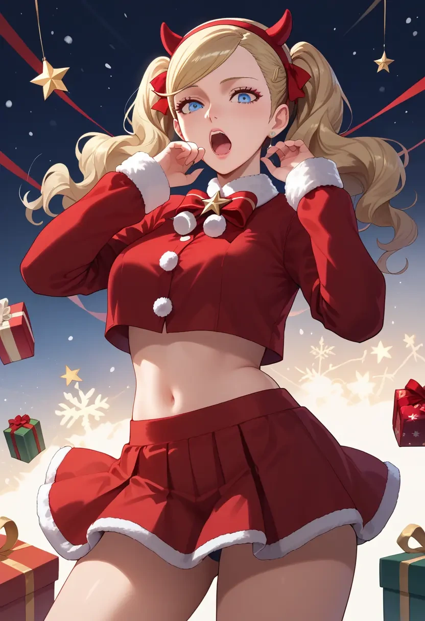 persona,takamaki_anne,Christmas,skirt  - 