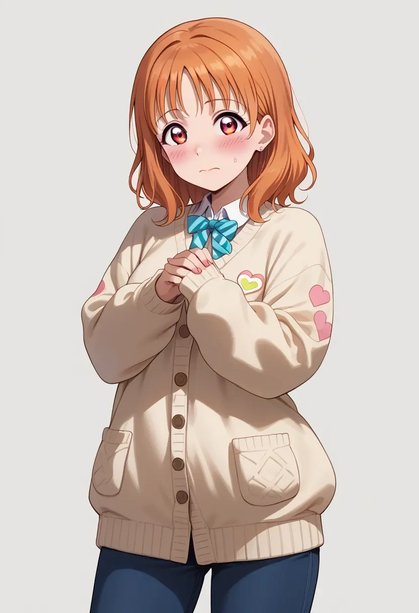 love_live,takami_chika,cardigan,oversized,wide-leg pants  - 