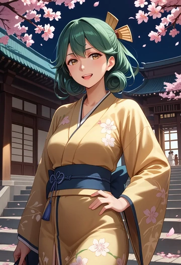 kantai_collection,takanami_(kancolle),kimono  - AI generated anime art