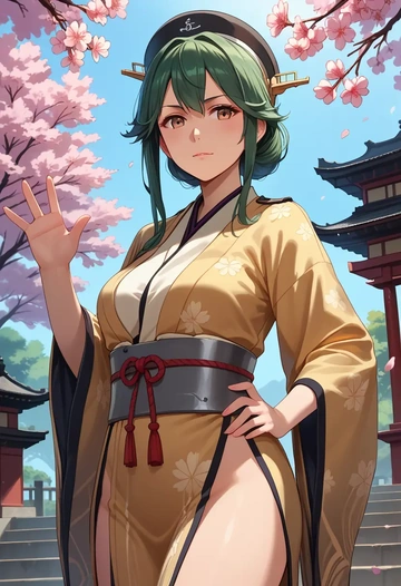 kantai_collection,takanami_(kancolle),kimono  - AI generated anime art