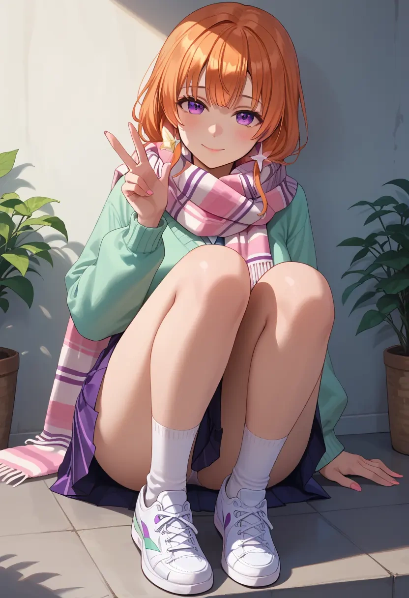 hololive,takanashi_kiara,spring,student uniform,knit sweater  - 