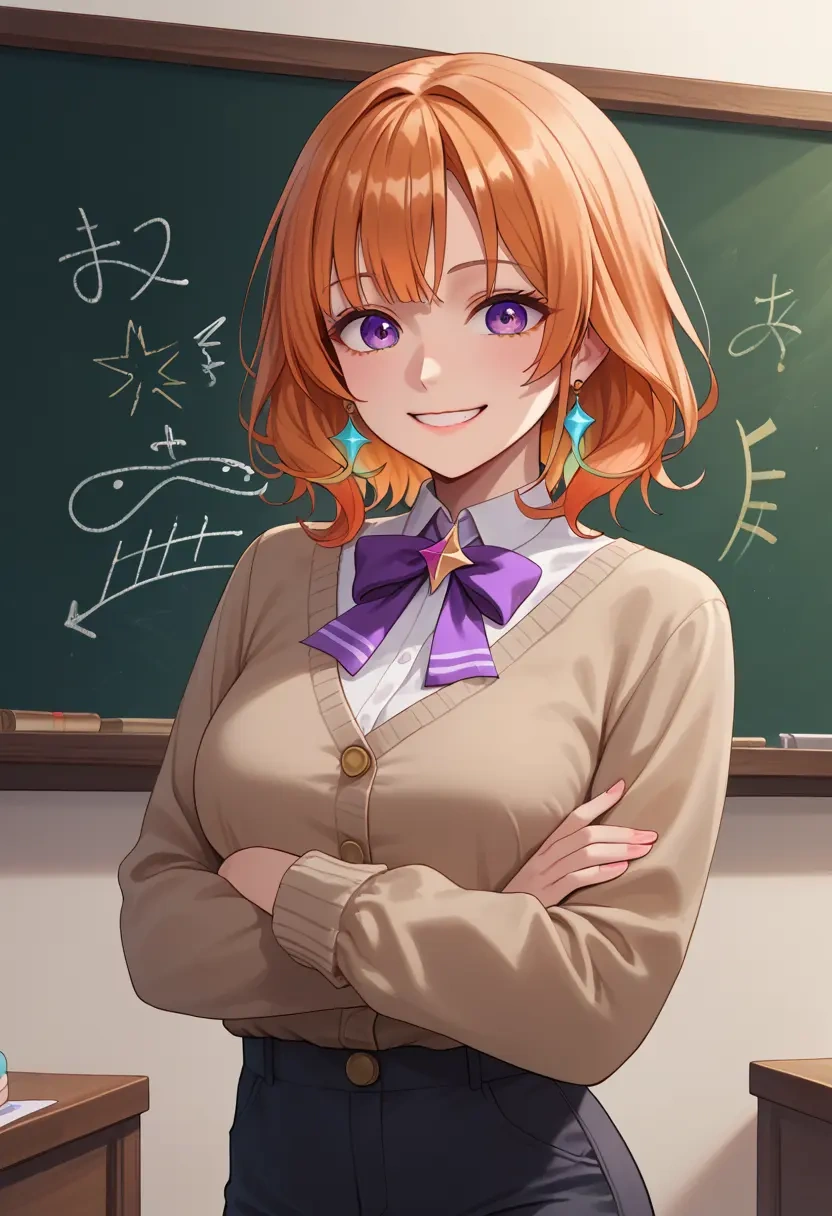 hololive,takanashi_kiara,teacher, sweater  - 