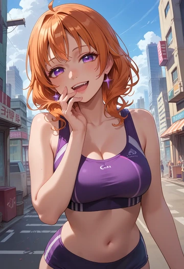 hololive,takanashi_kiara,tankini top,board shorts  - AI generated anime art