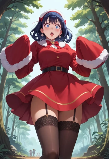 chuunibyou_demo_koi_ga_shitai,takanashi_rikka,Christmas,sexy, stockings,  - AI generated anime art