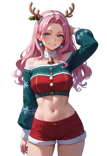 hololive,takane_lui,Christmas,red velvet shorts  - AI generated anime art