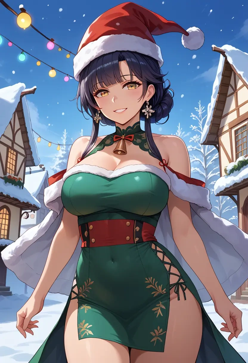 azur_lane,takao_(azur_lane),Christmas,dress  - 