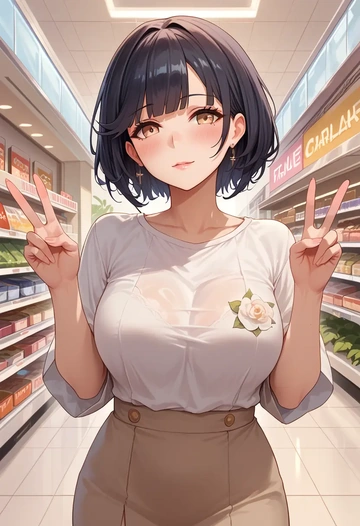 azur_lane,takao_(azur_lane),calligraphy print shirt,dolphin shorts  - AI generated anime art