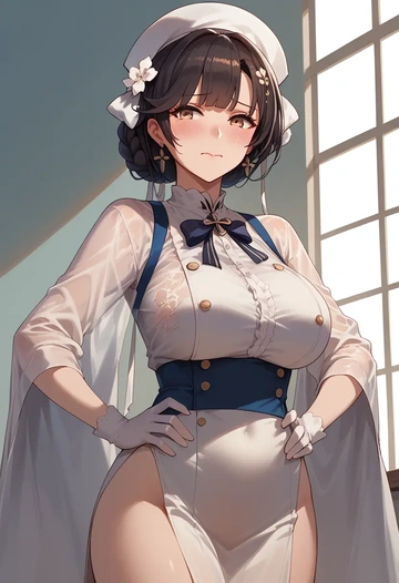 azur_lane,takao_(azur_lane),graphic tee,dolphin shorts  - AI generated anime art