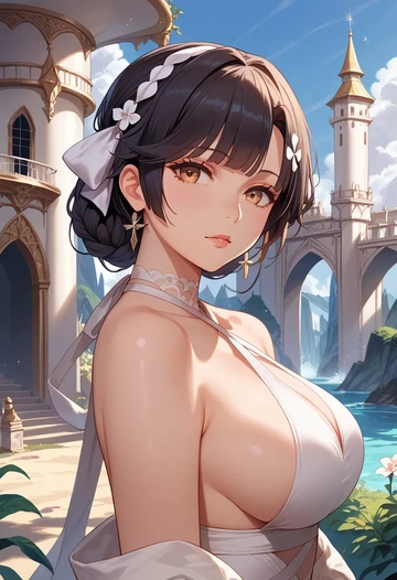 azur_lane,takao_(azur_lane),halter top,track pants  - AI generated anime art