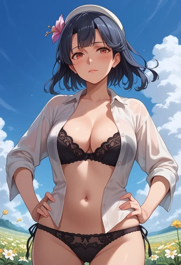 kantai_collection,takao_(kancolle),lingerie,sexy  - AI generated anime art