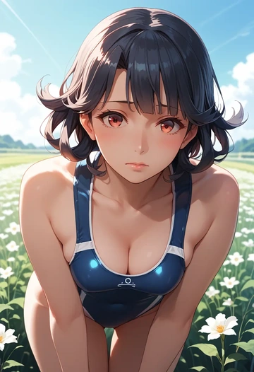 kantai_collection,takao_(kancolle),swimsuit,sexy  - AI generated anime art