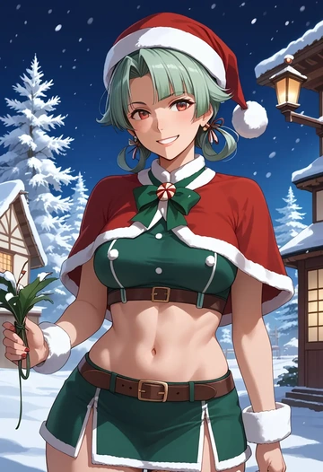 kantai_collection,takao_(kancolle),Christmas,dress  - AI generated anime art