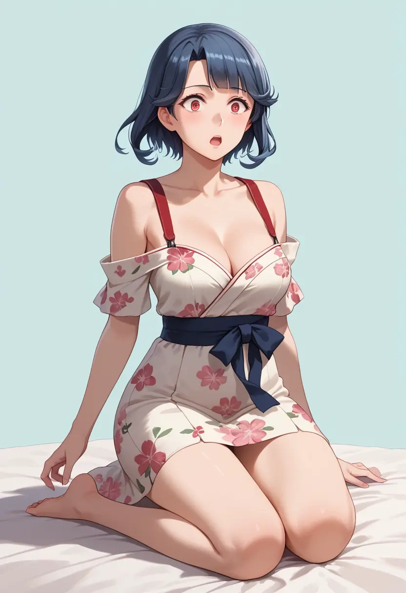 kantai_collection,takao_(kancolle),silk slip dress,floral prints  - 