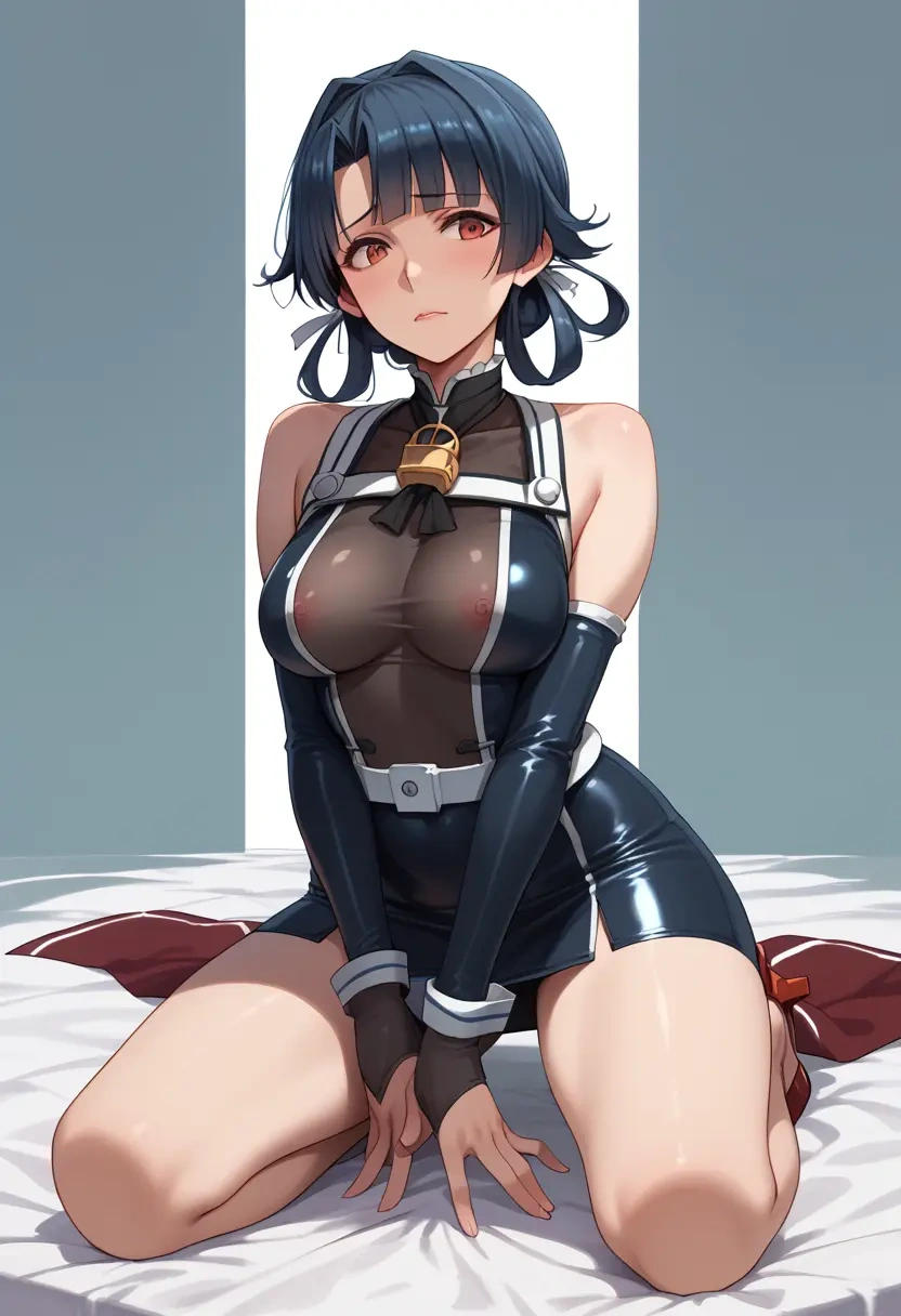 kantai_collection,takao_(kancolle),bodysuit,mesh,high-waisted skirt  - 