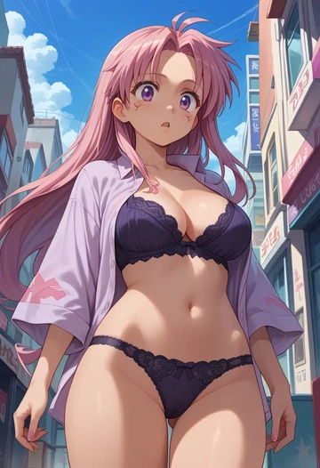 lucky_star,takara_miyuki,lingerie,sexy  - AI generated anime art