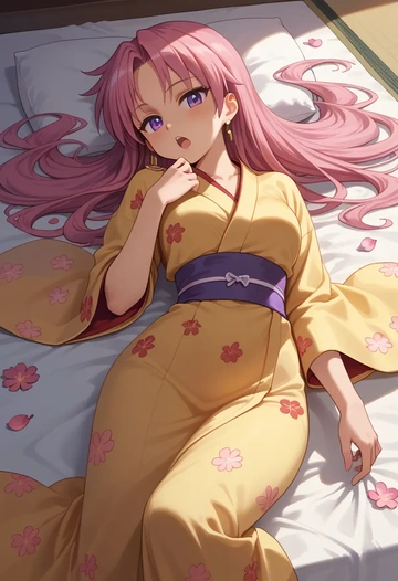 lucky_star,takara_miyuki,kimono  - AI generated anime art