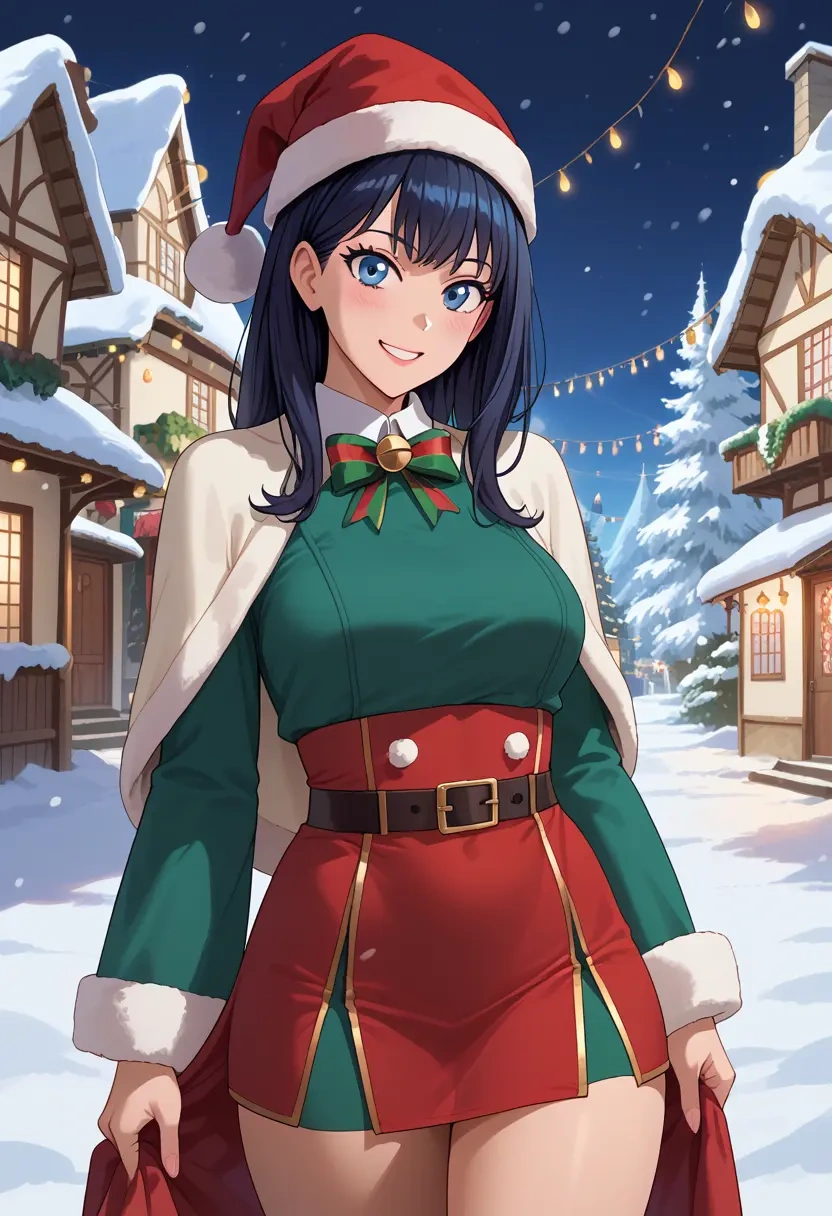 gridman_universe,takarada_rikka,Christmas,dress  - 