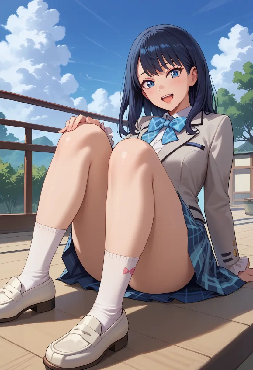 gridman_universe,takarada_rikka,spring,student uniform,blazer  - 