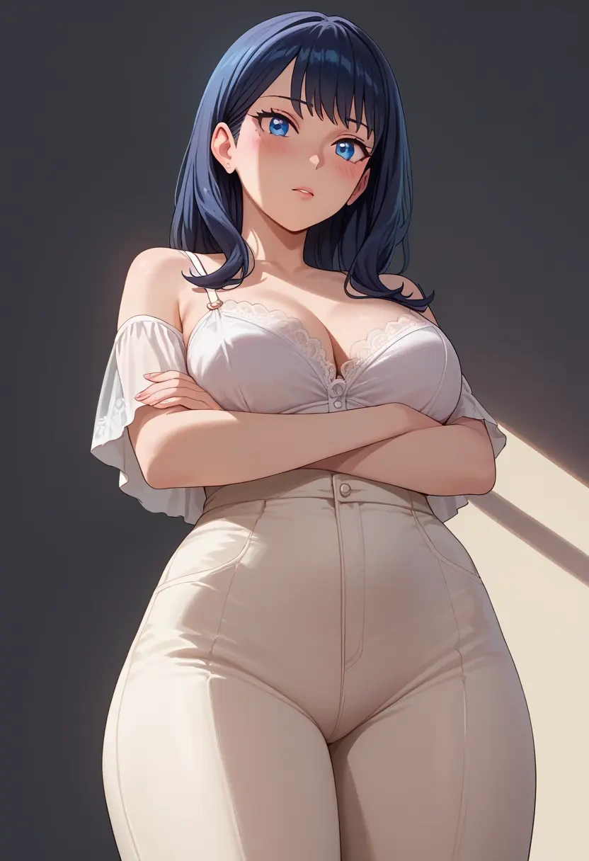 gridman_universe,takarada_rikka,pants,wide-leg,strappy top  - 