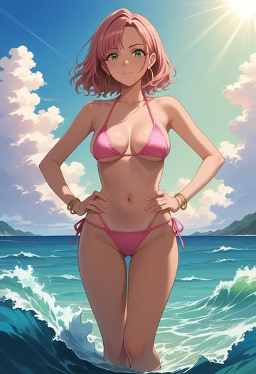 idolmaster,takatsuki_yayoi,bikini  - AI generated anime art